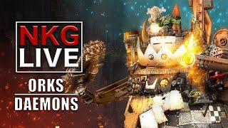 Orks vs Chaos Daemons - Warhammer 40K Battle Report | NKG Live