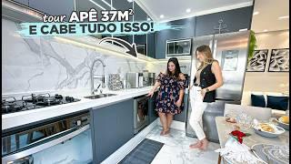 Ela fez uma SUPER COZINHA e 2 quartos em um APÊ de 37M² | Gaby Garciia