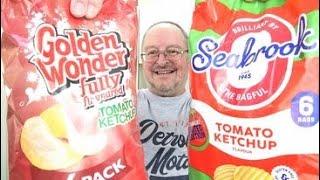 Crisp Sandwich Episode 29 ~ Golden Wonder Tomato Ketchup Flavour Vs Seabrook Tomato Ketchup Flavour