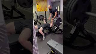 INSANE 140kg Bench Press Reps  #powerlifting #fit #benchpress #gym