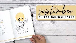 September 2023 Bullet Journal Setup |  With Only One Marker | Simple and Aesthetic Spreads