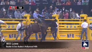 2018 NFR Round 7 Will Lowe on Beutler & Son Rodeo's Hollywood Hills