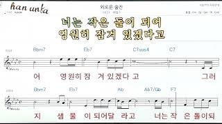 외로운 술잔/배철수노래 반주, 코드 악보,가라오케Karaoke*Sheet Music*Chord*MR