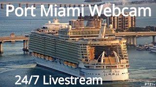 LIVE - Port Miami Webcam with VHF Marine Radio Feed from PTZtv