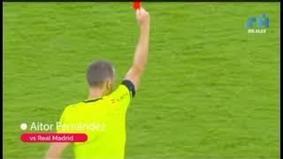 Aitor Fernandez got red card