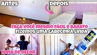 FAÇA VOCÊ MESMO| FIZ UM CABECEIRA LAMBRIL FÁCIL E BARATO !TRANSFORMEI CASA DA AMIGA| IDEIA DE DECOR