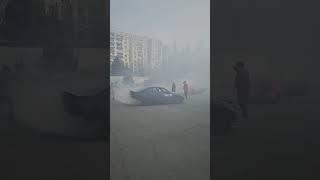 Drifting can end tragically.  The cameraman managed to save himself. #2024 #rustavi2