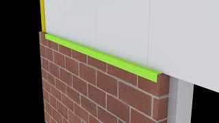 Eaves sealing + door and window edging + sun angle + brick wall flashing Installation tutorial.