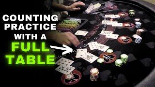 Practice Card Counting on a Crowded Table - Can YOU Keep the Count?