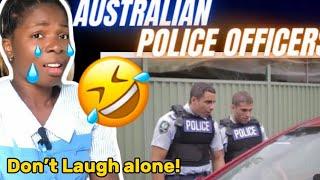 African Girl  Reacts To AUSTRALIAN POLICE OFFICERS!