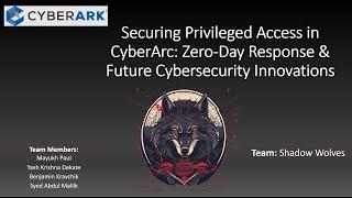 Securing Privileged Access in CyberArc | ISACA 2025 Case Study Competition | Team Shadow Wolves