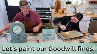 Paint Thrift Finds With Me Goodwill Thrifted Home Decor Makeover