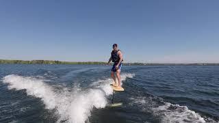 Wake Surfing on a DIY Hydrofoil!