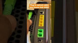 How to connect Bell Home Hub 4000 fiber optic cable