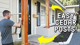 How to Wrap Posts in Cedar Wood | Tutorial