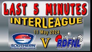 LAST 5 MINUTES - INTERLEAGUE - SFNL v RDFNL on 11 May 2024 at RSEA Park - Suburban AFL Football