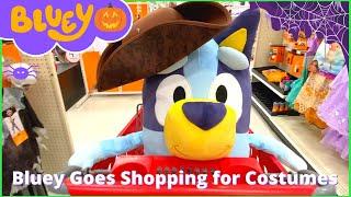  Bluey Goes Shopping for Halloween Costumes at Target | My Size Bluey Halloween Fun | Disney Jr