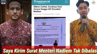 Gibran Mendadak Nada Tinggi Kadisdik Kaget, Dicuwekin Menteri Nadiem Kirim Surat Aduan Dicuwekin