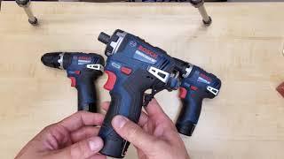 Bosch 12v brushless drill driver, GSR12V-300, GSR12V-300HX, and GSB12V-300