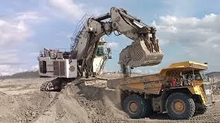 LIEBHERR R9350 EXCAVATOR || LOADING SAND MATERIAL ~MININGSTORY