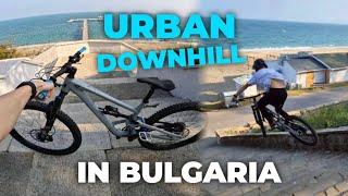 URBAN DOWNHILL in BULGARIA ( dirt park , drop uri și multe scări ) - part 1