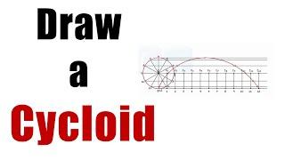 Easy Steps to  Draw A CYCLOID - Locus of point - Engg Curves - ENGG Drawing