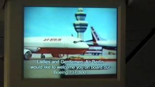 Safety instructions video Air Berlin Boeing 737-800