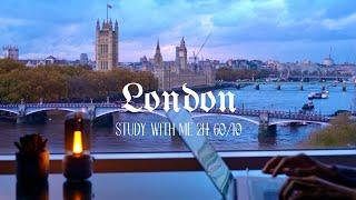 2-Hour Study with Me / London at Sunset  / Pomodoro 60-10 / Calming Lofi / Day 133