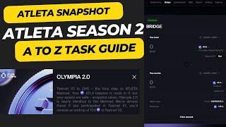 Atleta Network Testnet V2 Launch|| A to Z Task Complete|| Atleta Snapshot Taken|| Atleta Update