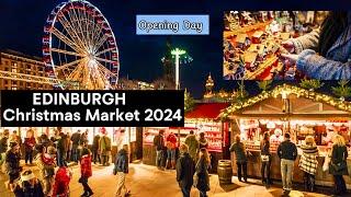 Christmas 2024 in EDINBURGH, Scotland | Evening Walk through EDINBURGH Christmas MARKET.