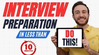 How To Prepare For A Residency Interview In Under 10 Minutes | LAST-MINUTE TIPS FOR MATCH 2025