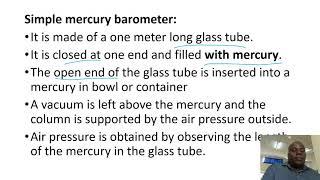 LESSON 1 ATMOSPHERIC PRESSURE AND IT'S MEASUREMENT