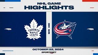 NHL Highlights | Maple Leafs vs. Blue Jackets - October 22, 2024