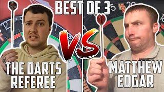 THE DARTS REFEREE VS EDGAR TV - Weird Darts Battle! BEST OF 3