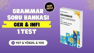 YDT-YÖKDİL-YDS Grammar Soru Bankası Çözümleri | Gerund-Infinitive-1 | 30.Gün 1.Video | 2025