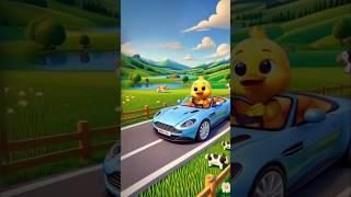 Cute Little Duck Driving a Aston Martin v8 Faster ️ #littleduck #cuteduck #shorts