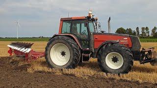 Valmet 8050 Open Pipe - Onland Ploughing - Ovlac 8 furrow ECO Plough - 6 Cylinder Pure Sound 