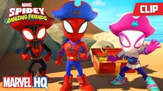 Spidey Pirate Ship! ‍️ | Spidey and His Amazing Friends | @MarvelHQ@disneyjr ​