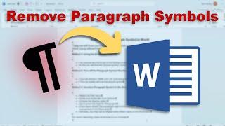 How to Get Rid of Paragraph Symbol in Word?