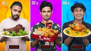 10 SEC vs 30 SEC vs 60 SEC Food Challenge  Full Fun 