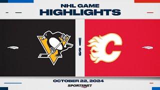 NHL Highlights | Penguins vs. Flames - October 22, 2024