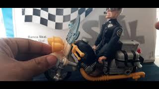 Moto de brinquedo da Loucademia de Polícia. Crash Cycle 1989. Kenner Toys, Estrela Brinquedos.
