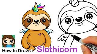How to Draw a Slothicorn Sloth Unicorn