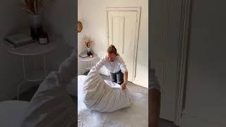 How to fold a fitted sheet #shorts #hacks #organize