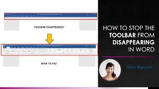 How to stop the toolbar menu from disappearing in Word, Excel or PowerPoint?