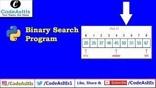 Python Tutorial | Binary Search Program Using Recursion in Python | Learn Python Programming