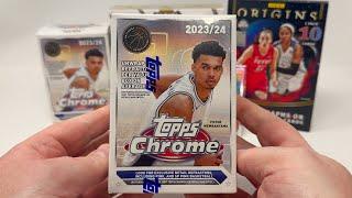 Hunting for Wembanyama in 2024 Topps Chrome Basketball Box