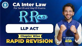 15 Limited Liability Partnership LLP Act Rapid Revision CA Inter Law by Shubham Jan'25 & May'25