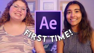 teaching my best friend how to use AFTER EFFECTS!