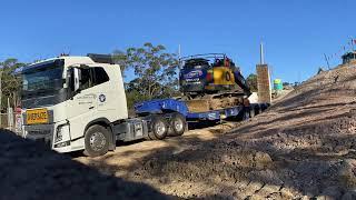 Semi Trailer floating on Civil Project